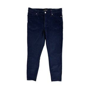 Lucky Brand  Ava Skinny Corduroy Skinny Pants SZ 12/31 Navy Blue